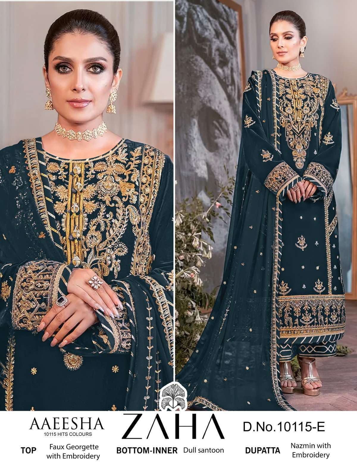 Zaha Aaeesha 10115 Heavy Designer Pakistani Dress