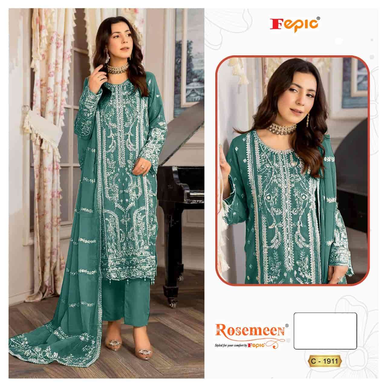 Fepic C 1911 A Pakistani Style Designer Embroidered Suit Ensemble