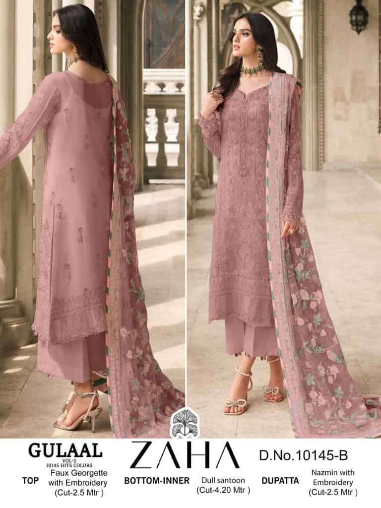 Zaha Heavy Embroidered Pakistani Salwar Suit