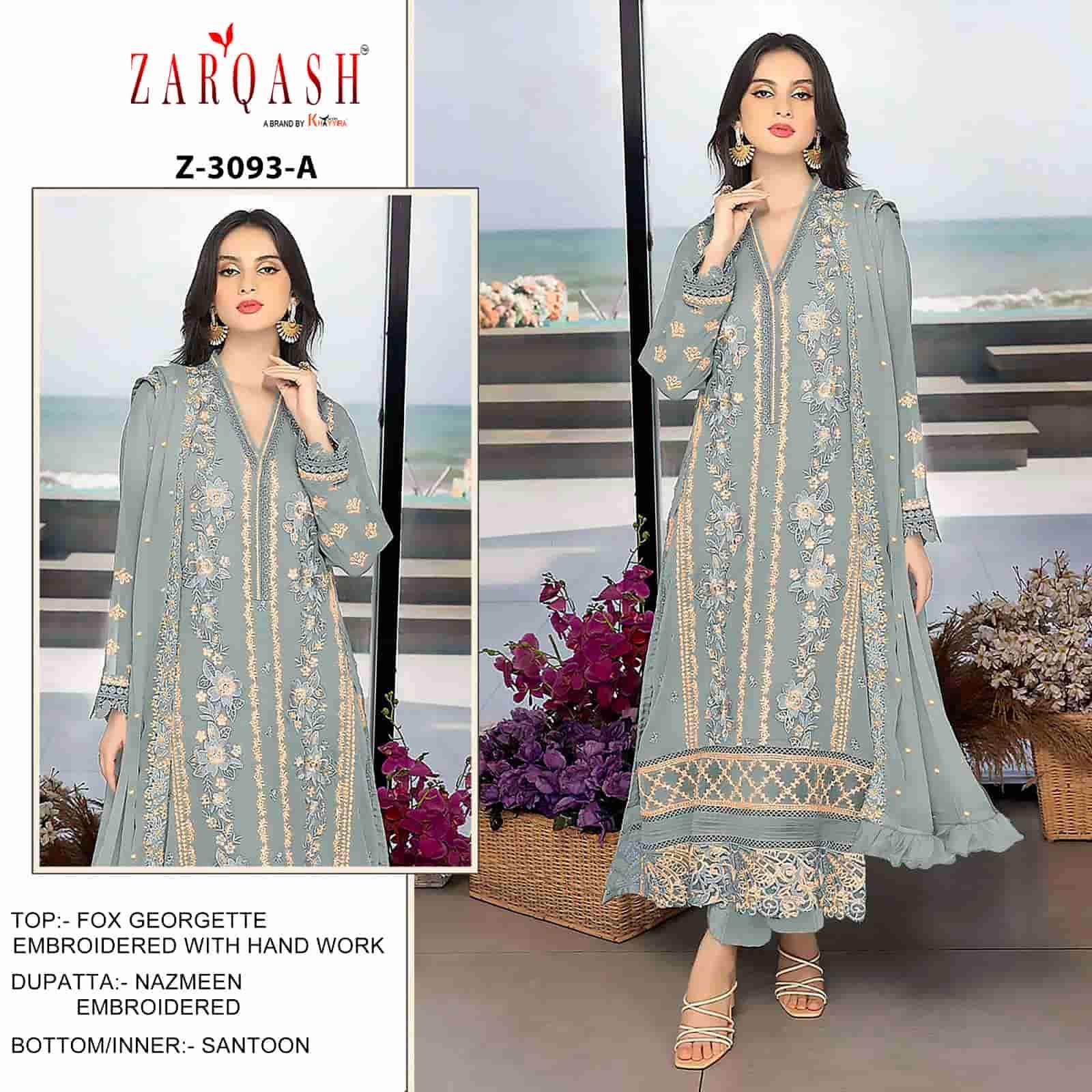 Zarqash Z 3093 Colors Pakistani Festive Wear Style Designer Suit Wholesalers