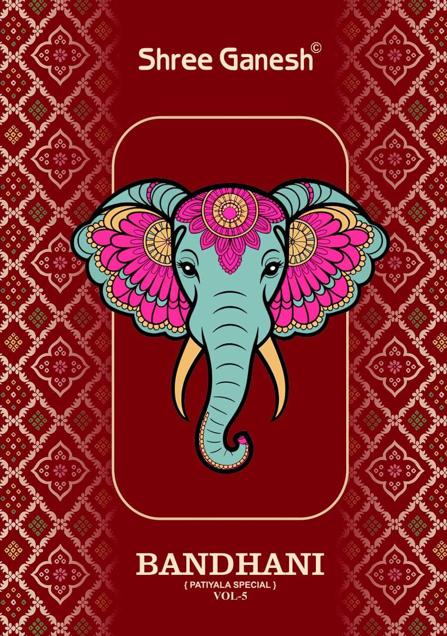 Shree Ganesh Bandhani Vol 5 Heavy Cotton Bandhani Suit Wholesalers