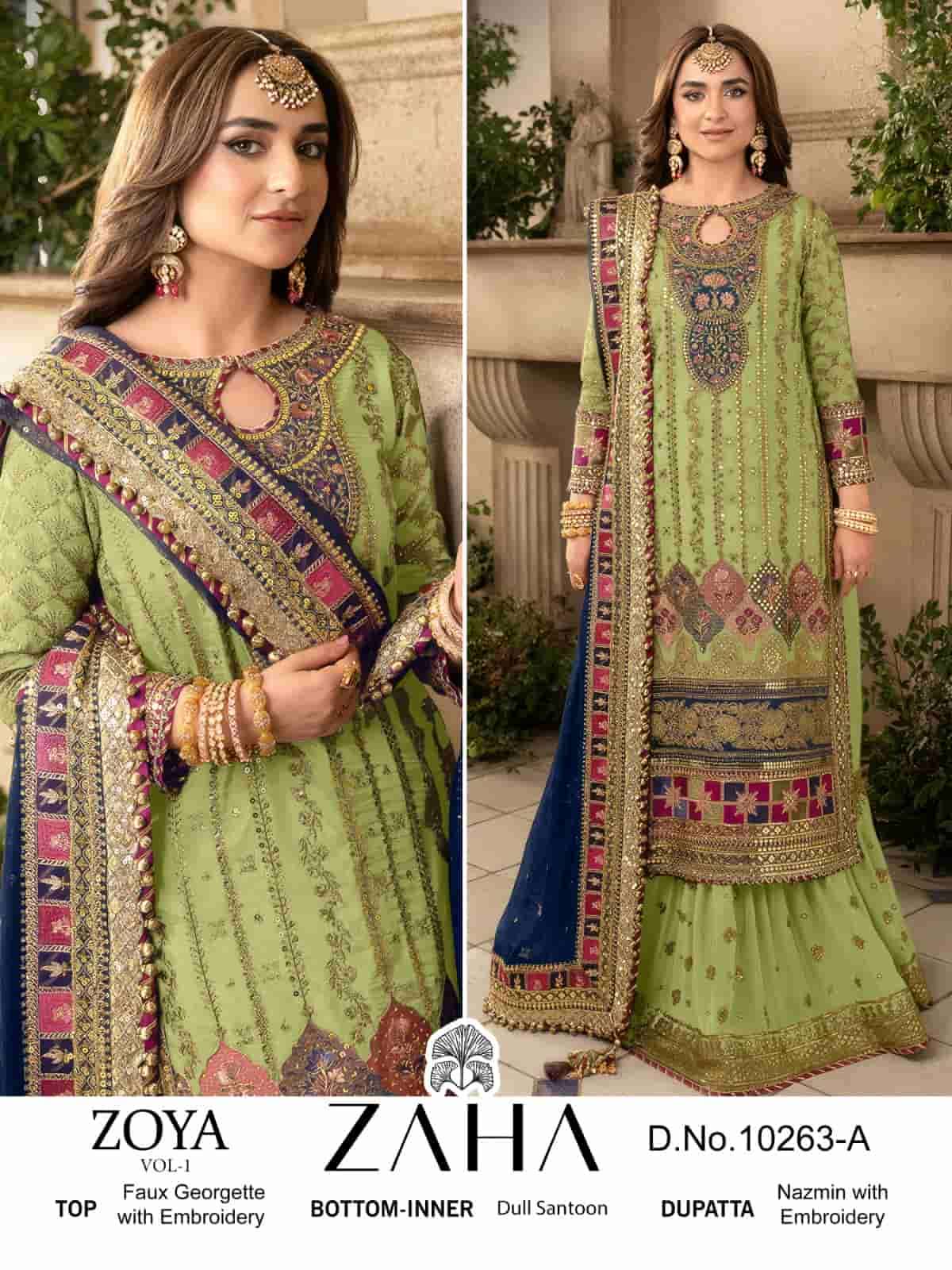 Zaha Zoya Vol-1 10263-A Pakistani Dress