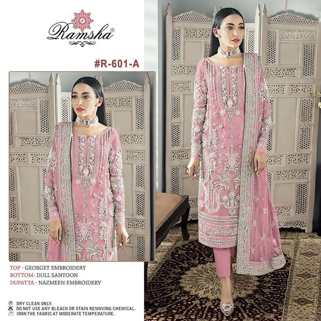 Ramsha R-601A Heavy Embroidered Festive Suit