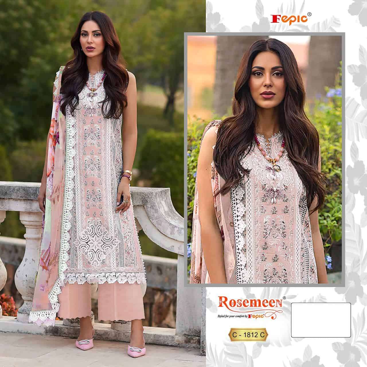 Fepic Premium Cotton Unstitched Dress