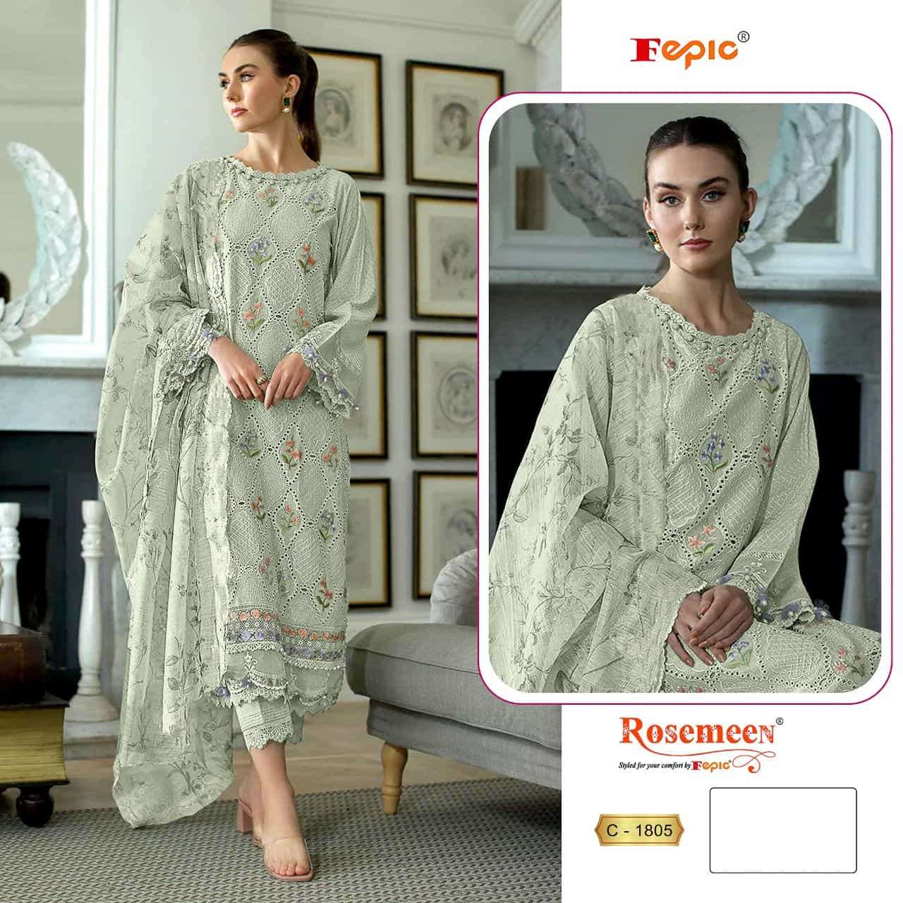 Fepic C 1805 Pure Cotton Pakistani Salwar Kameez