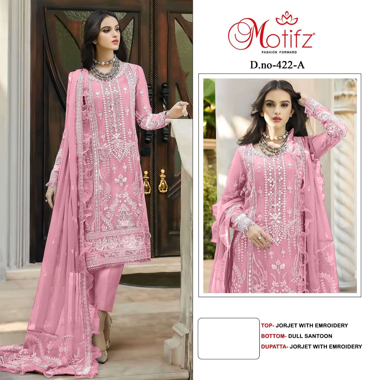 Motifz 422 A Festive Wear Style Designer Pakistani Salwar Suit Exporter