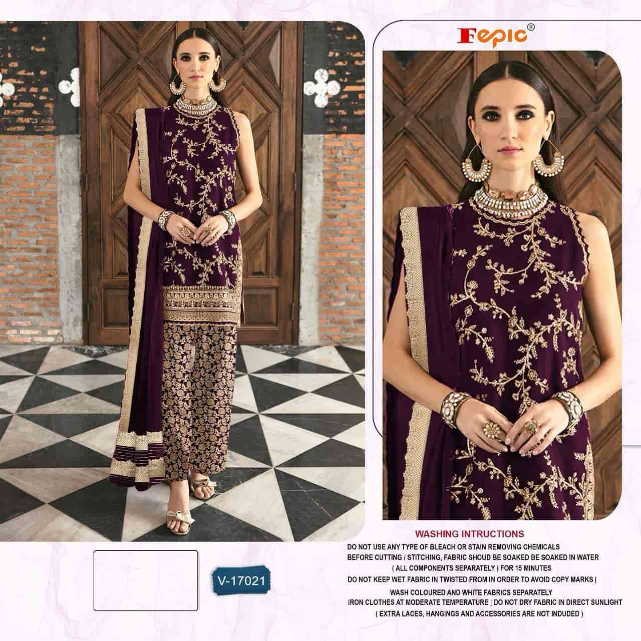 Fepic V 17021 Pakistani Latest Heavy Designer Winter Wear Suit Exporter