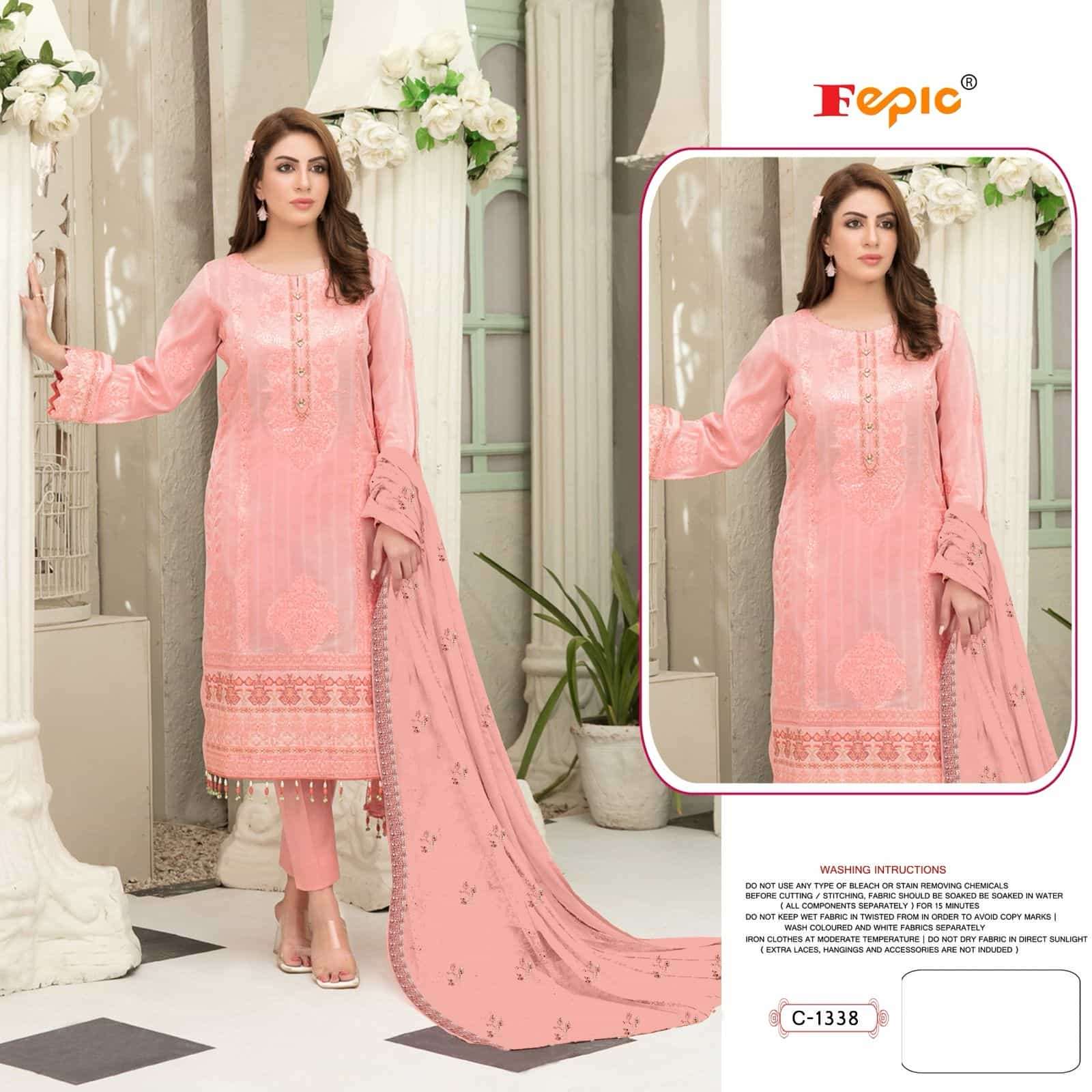 Fepic C 1338 Fancy Embroidered Designer Pakistani Dress Ensemble