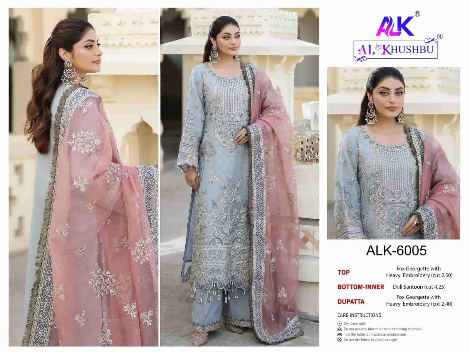 Al Khushbu 6005 Pakistani Heavy Designer Georgette Suit Exporter