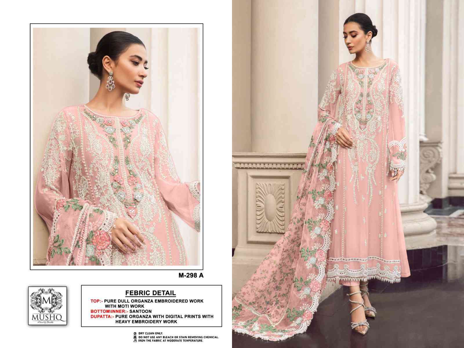 Mushq M-298 Designer Organza Pakistani Suit