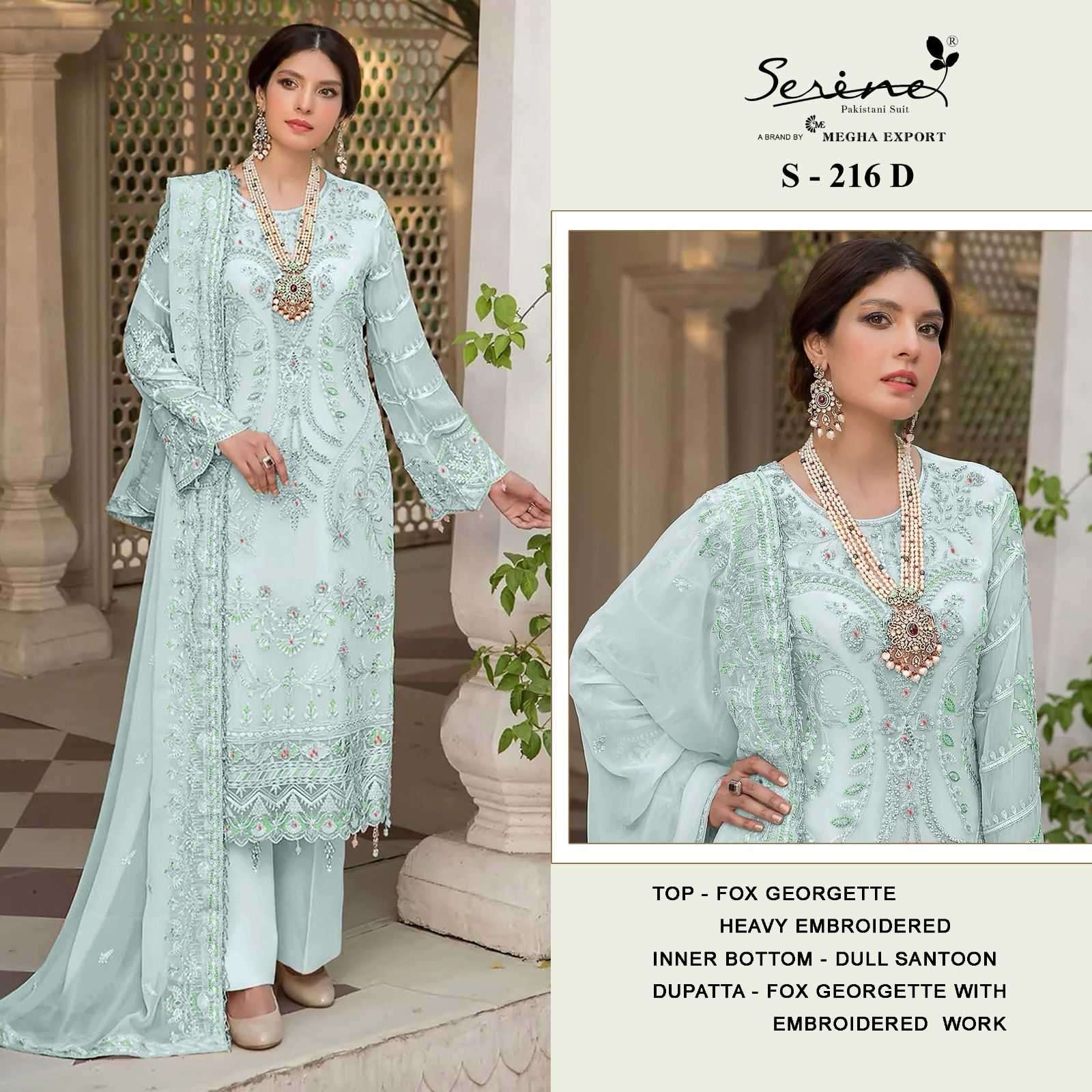 Serine S-216 D Pakistani Designer Festive Suit