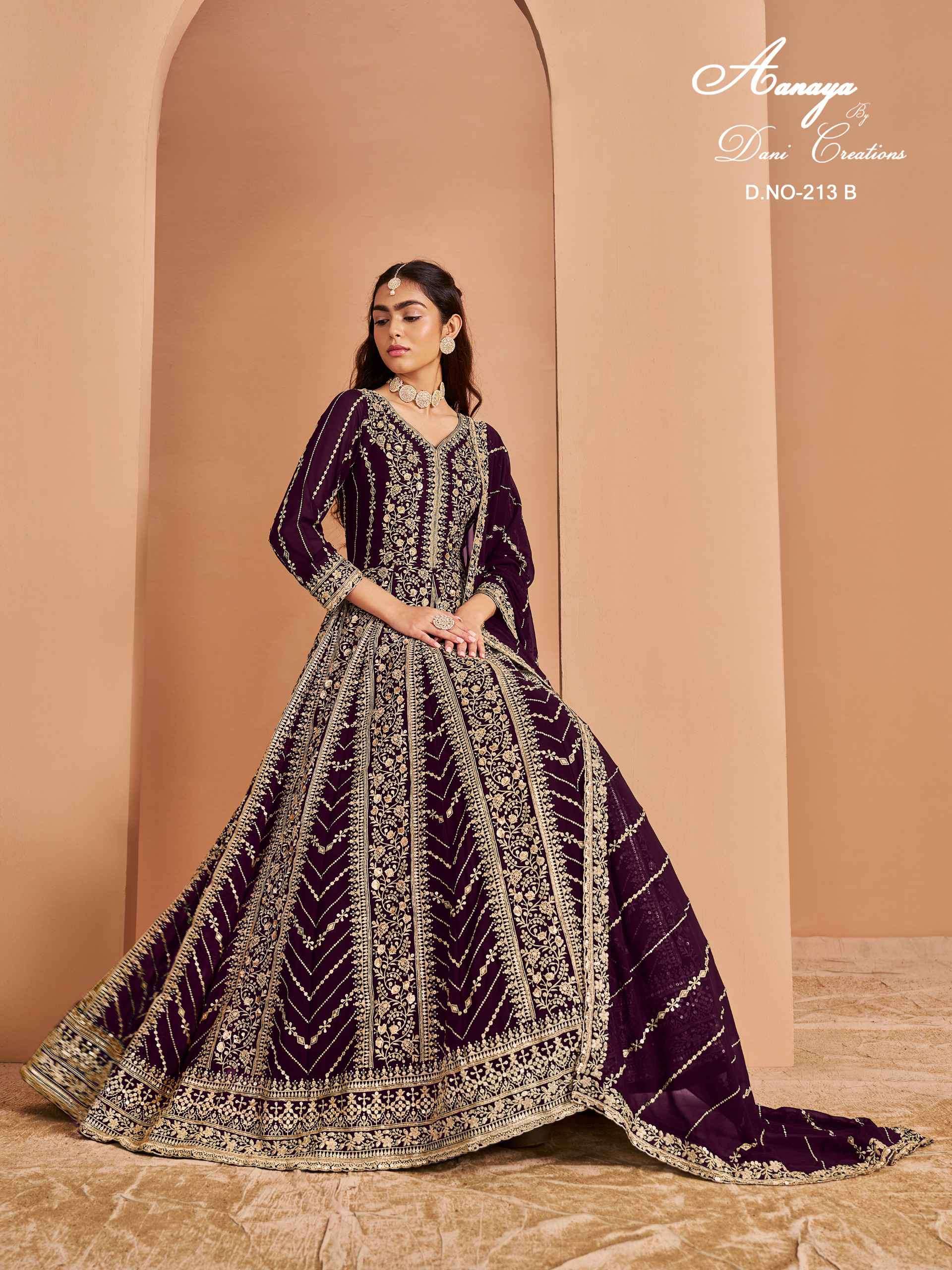Aanaya Vol 213 Wedding Gown Type Salwar Suit Catalog Collection At