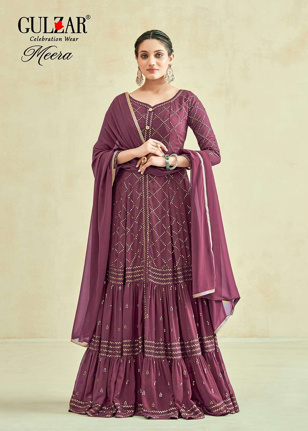 Gulzar Meera 2040 To 2041 Designer Ethnic Wear Gown Partywear Collection