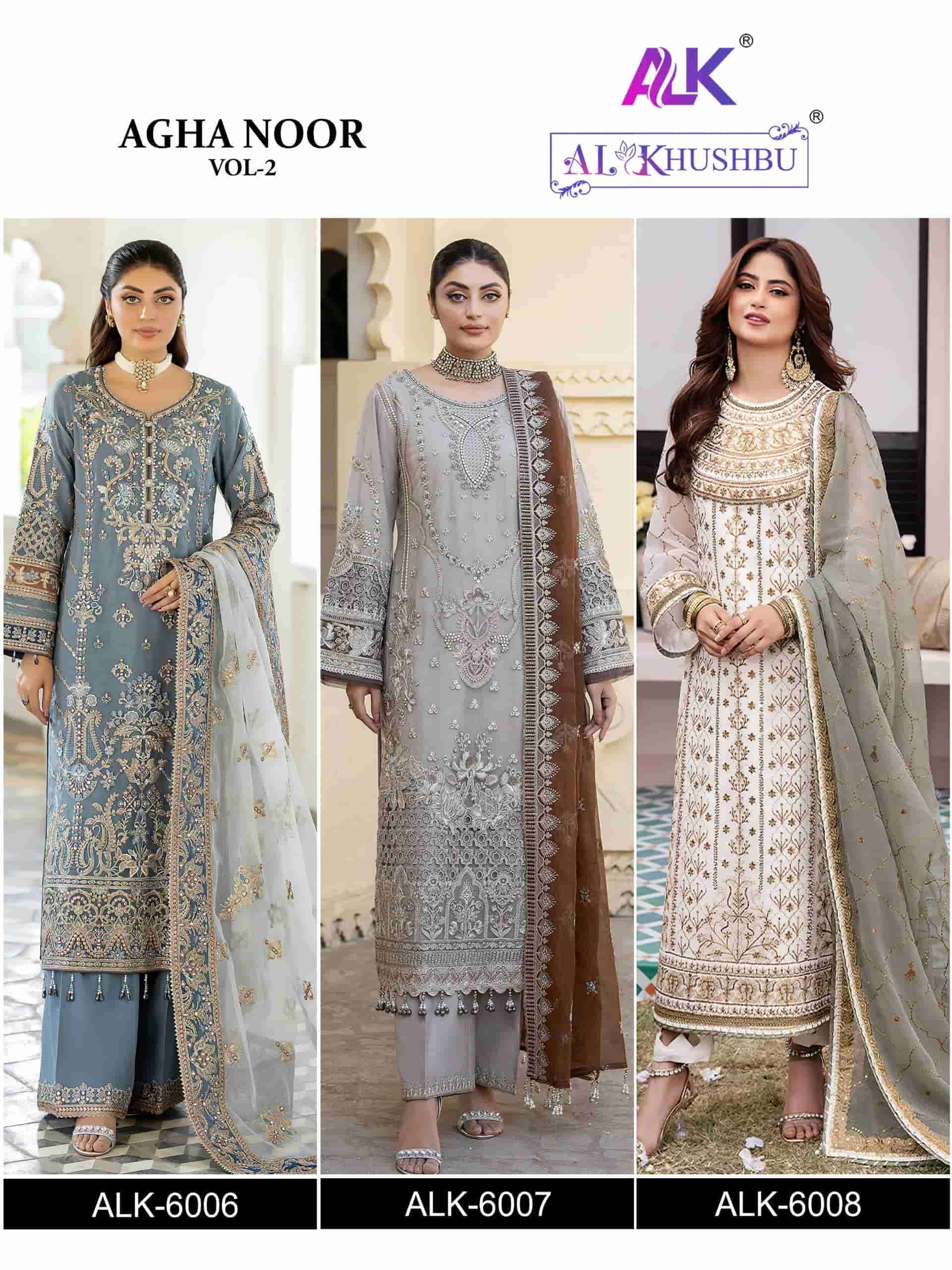 Al Khushbu Agha Noor Vol 2 Exclusive Heavy Designer Style Pakistani Suit Wholesalers