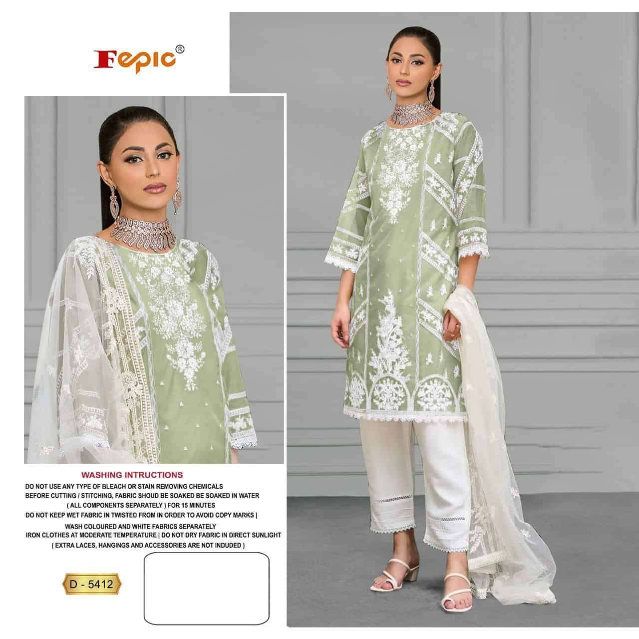 Fepic D 5412 Colors Pakistani Festive Wear Style Fancy Suit Wholasaler