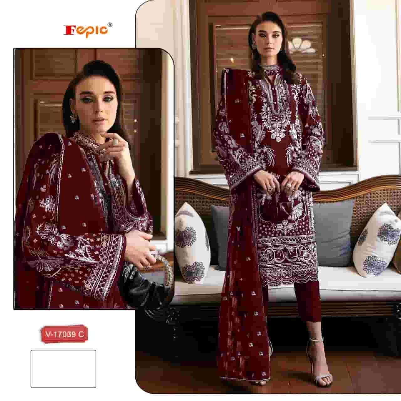 Fepic V 17039 C Festive Wear Style Designer Pakistani Velvet Suit Exporter