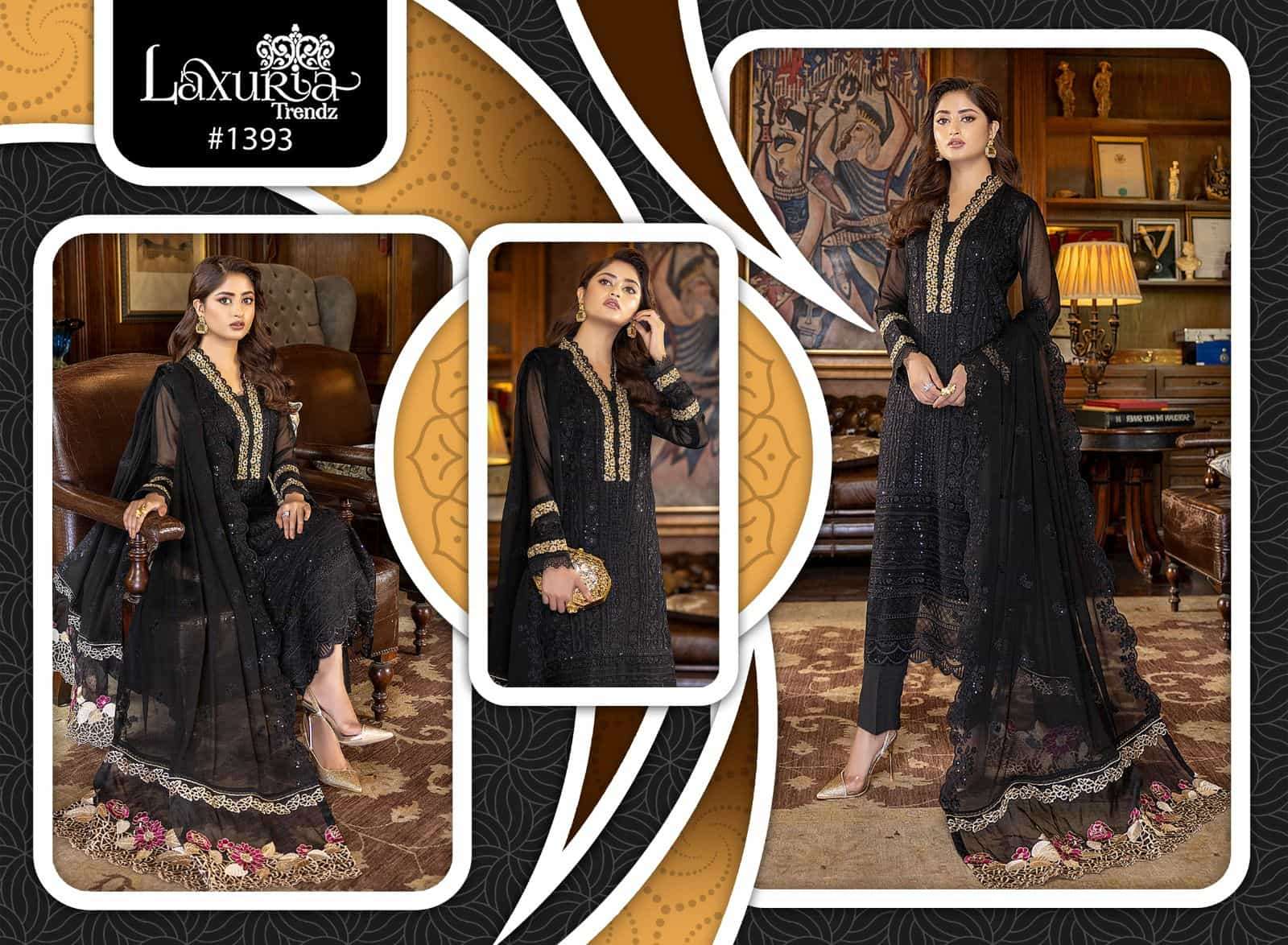 Laxuria Trends 1393 Latest Style Kurti Pant Dupatta Set Readymade Collection