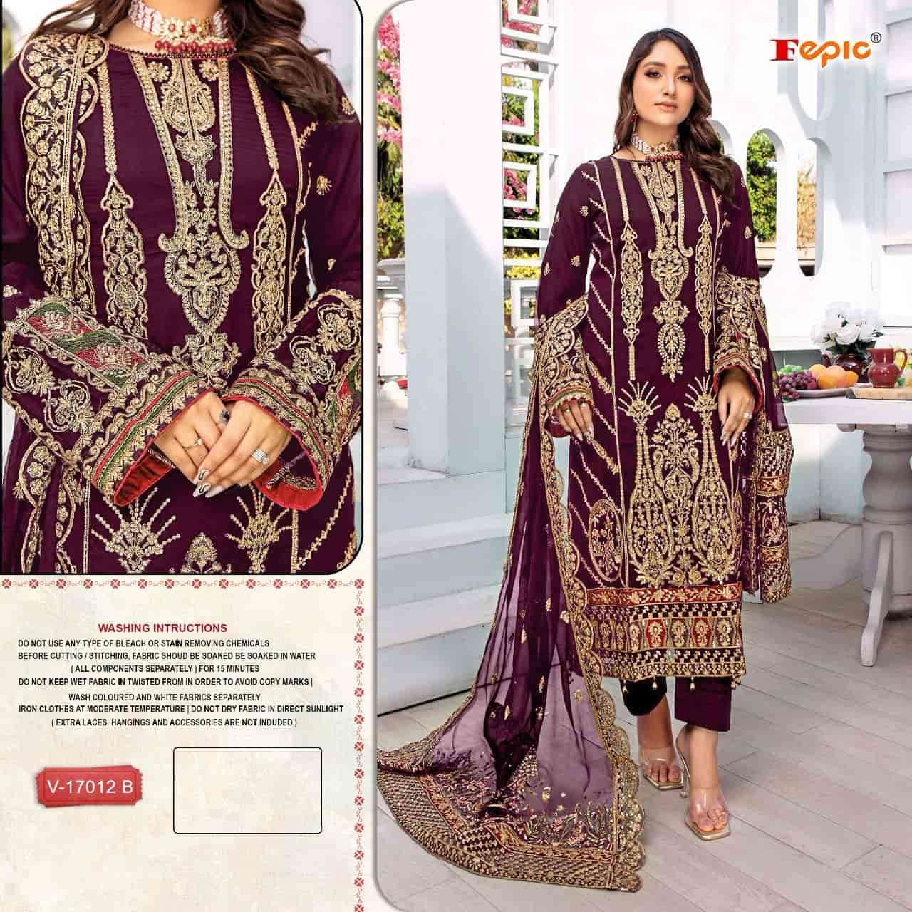 Fepic V 17012 Colors Heavy Designer Party Wear Style Velvet Suit Online