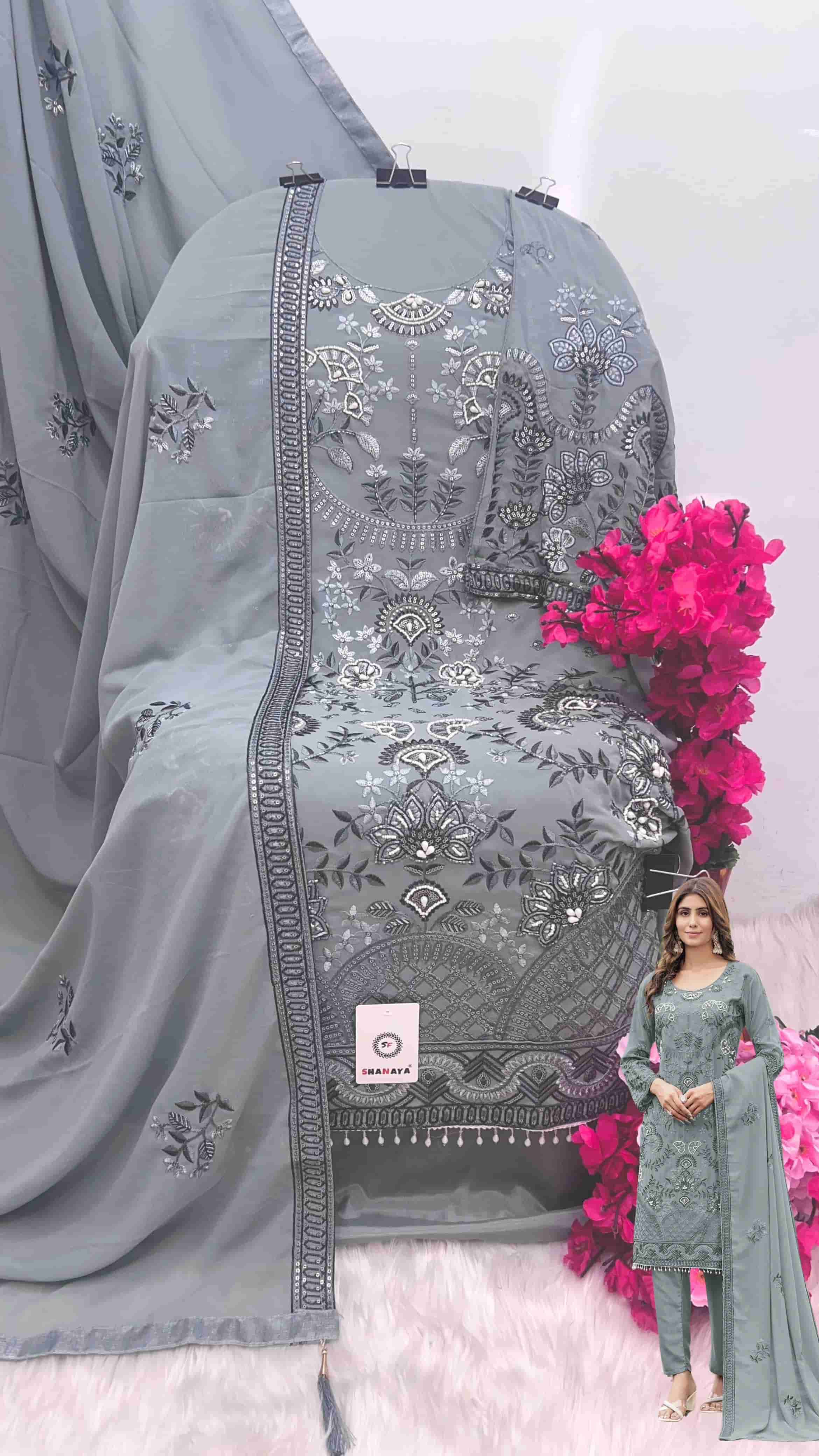 Shanaya S 199 Pakistani Designer Style Georgette Embroidered Suit Exporter