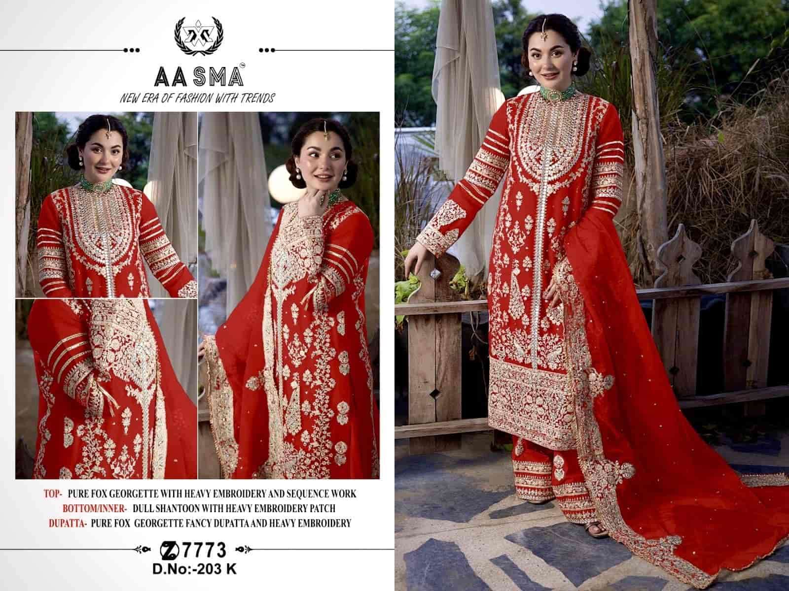 Aasma 203 K Heavy Embroidered Georgette Suit