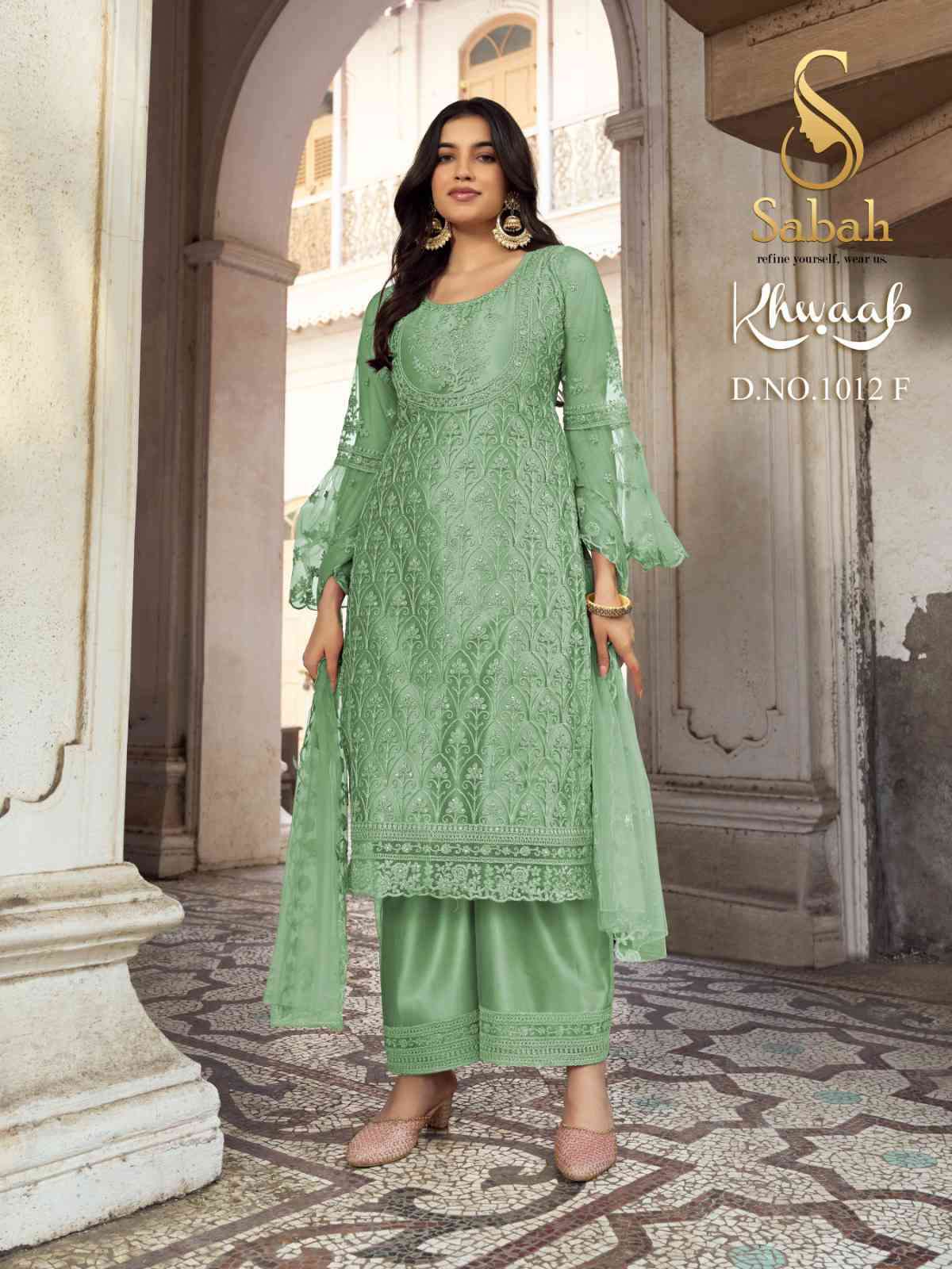 Fk Fashion Sabah Khwaab 1012 Colors Partywear Net Salwar Suit Catalog Exporter