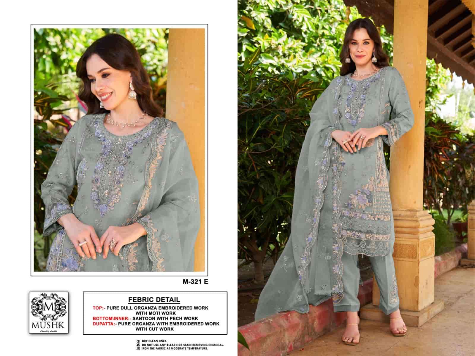 Mushq M-321 E Organza Embroidered Salwar Suit