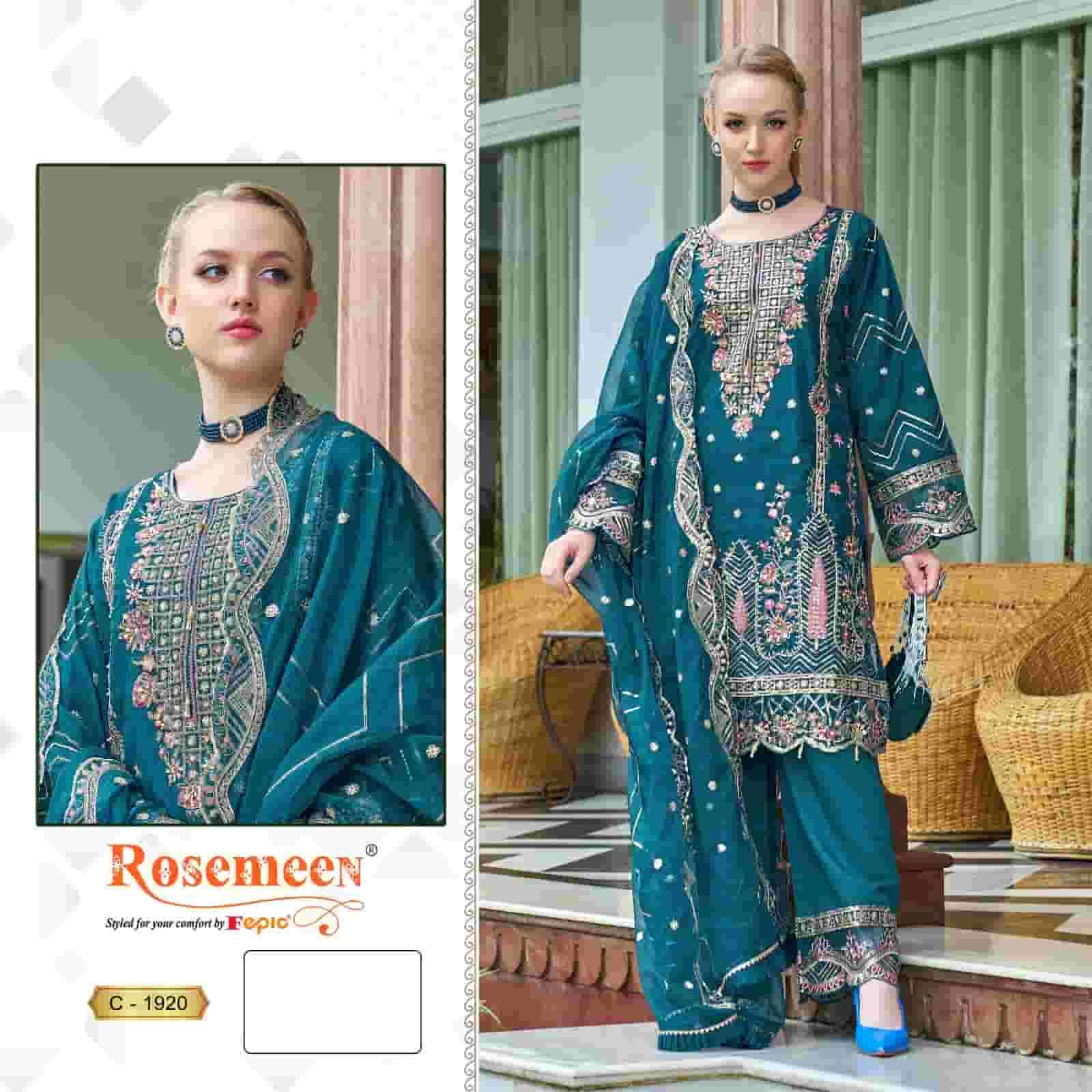 Fepic C 1920 A festive Wear Style Designer Pakistani Embroidered Suit Exporter