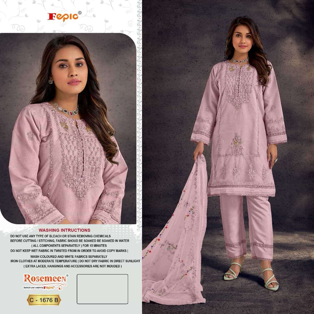 Fepic C 1676 Colors Pakistani Festive Wear Style Designer Salwar Suit Wholesalers