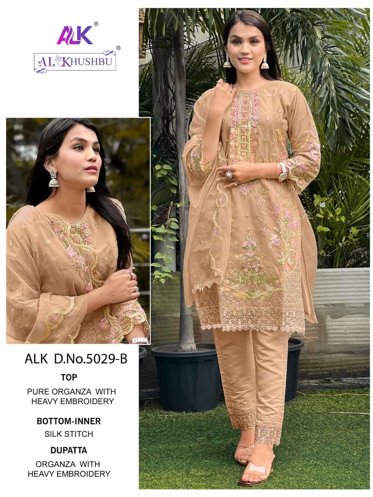 Al Khushbu 5029 B Fancy Designer Embroidered Unstitched Dress Collection