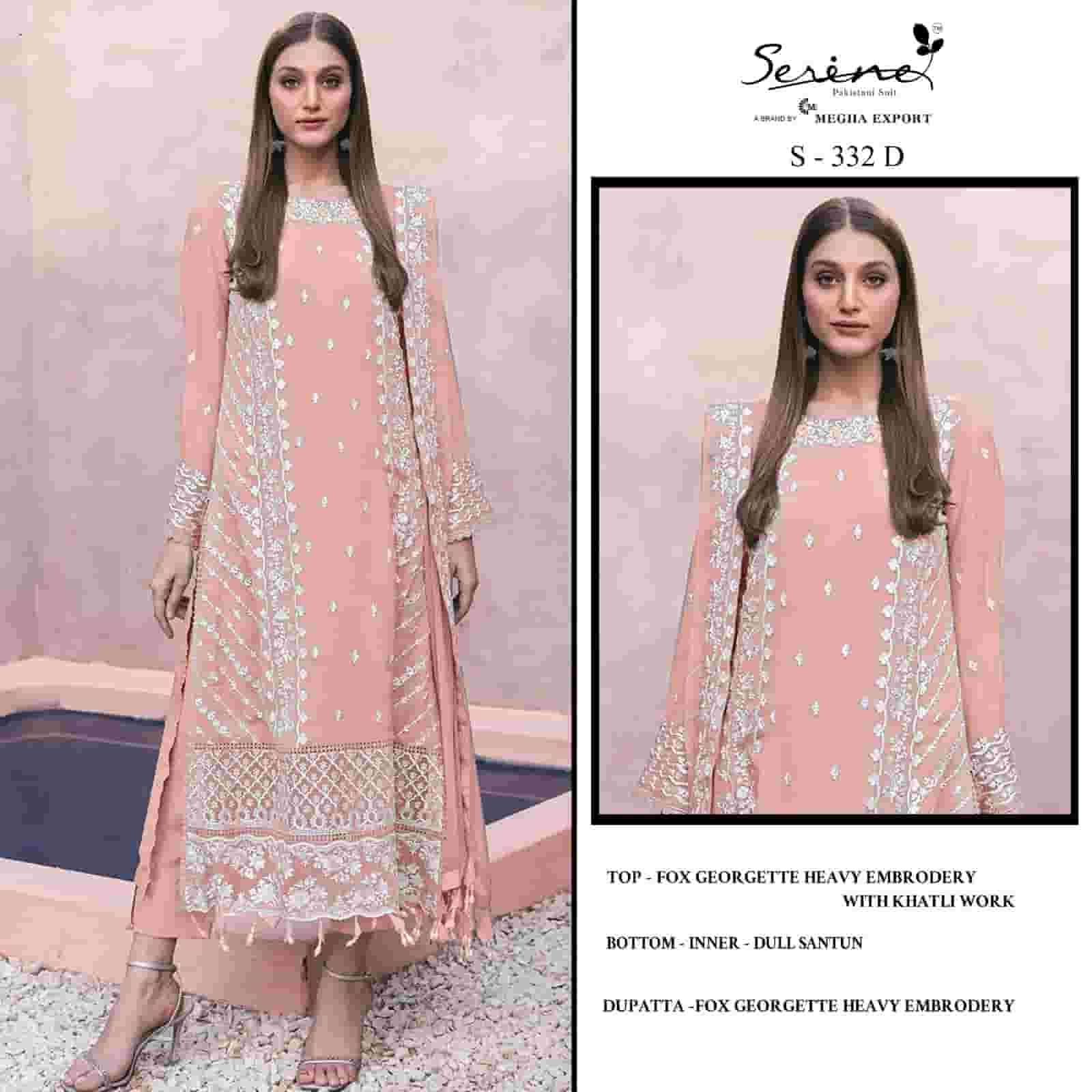 Serine S 332 D Pakistani Style Georgette Embroidered Salwar Suit Ensemble