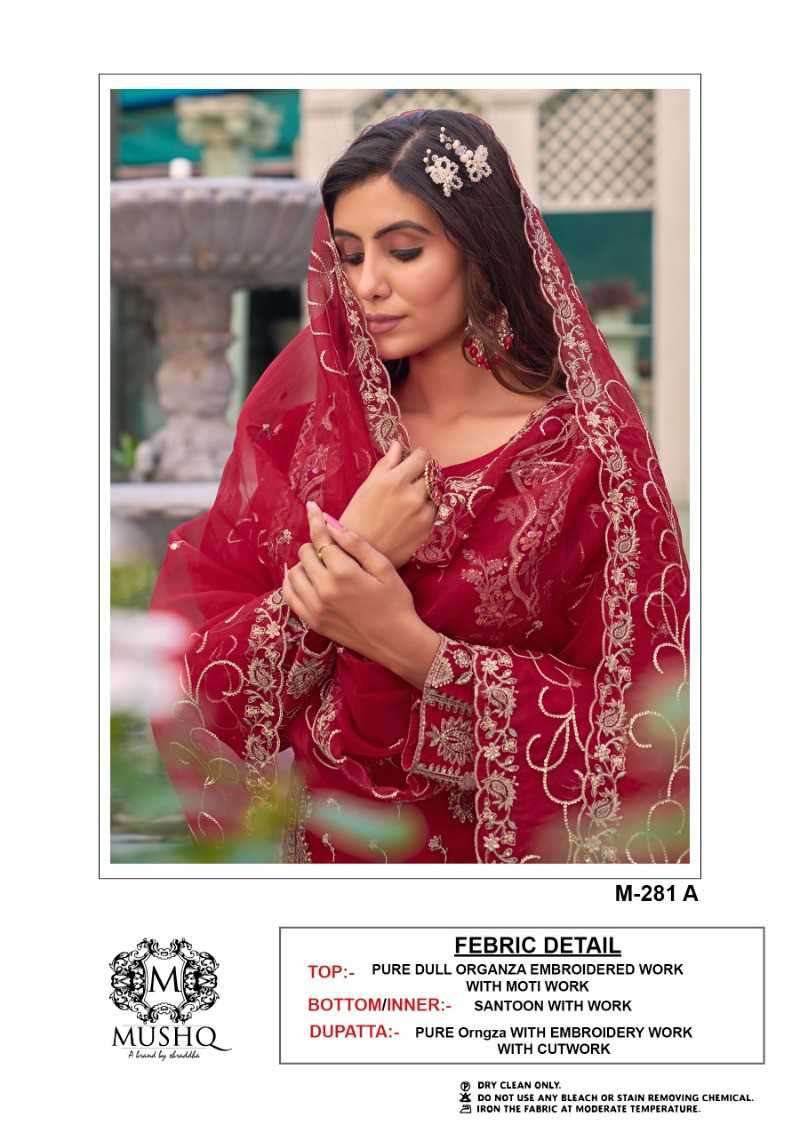Mushq M 281 Colors New Designer Pakistani Dress Online Sales In