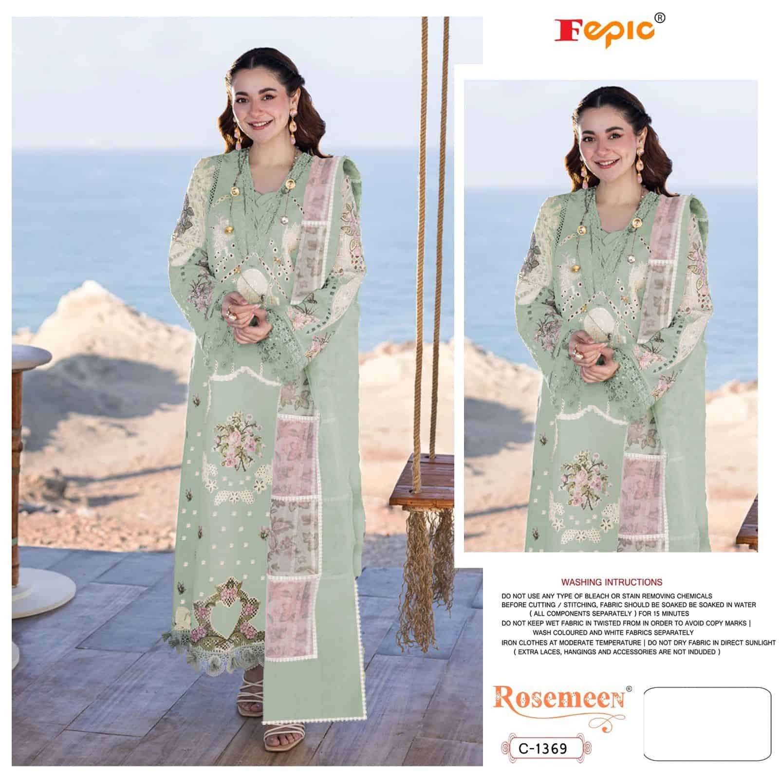 Fepic Rosemeen C-1369 A Embroidered Salwar