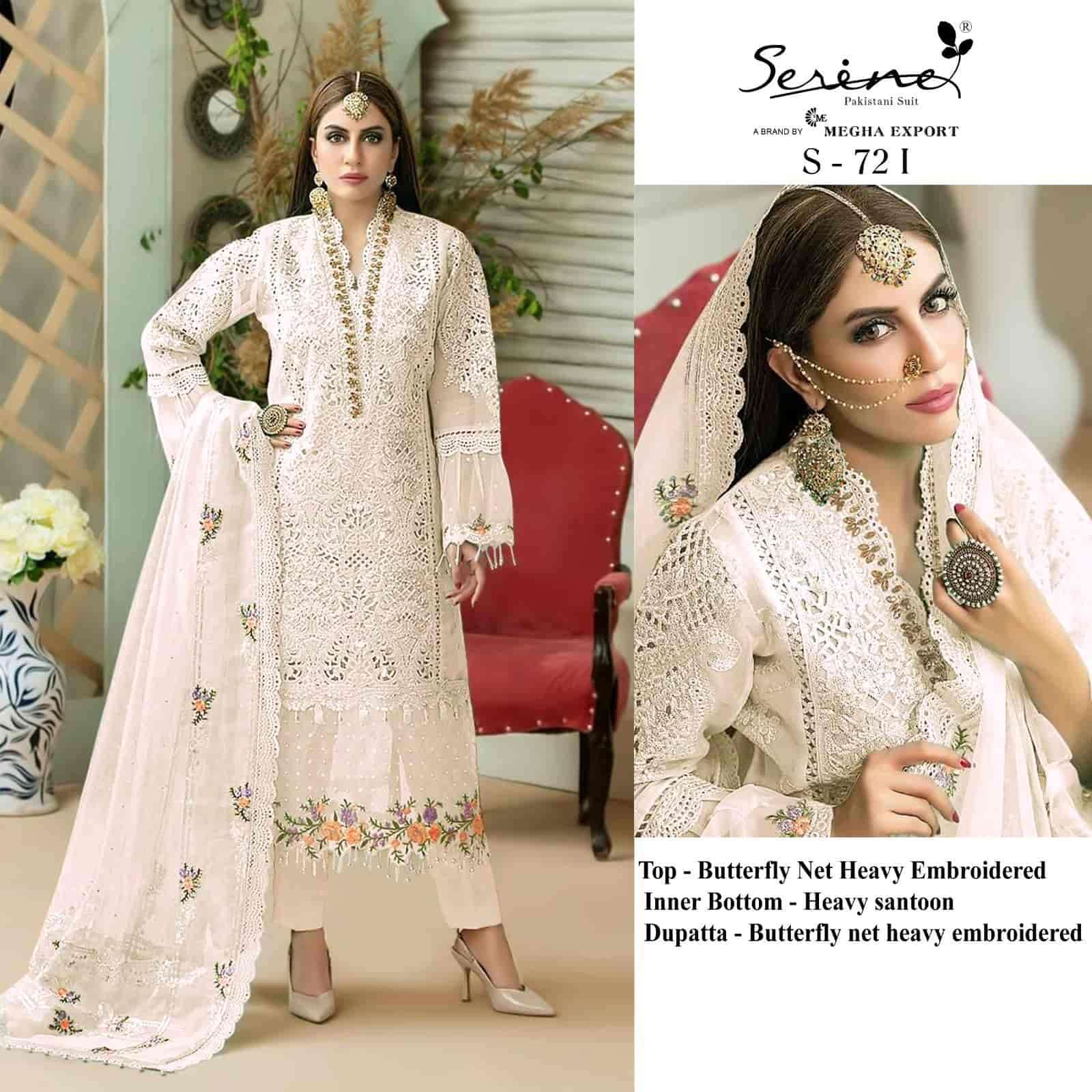 Serine Butterfly Net Embroidered Pakistani Suit