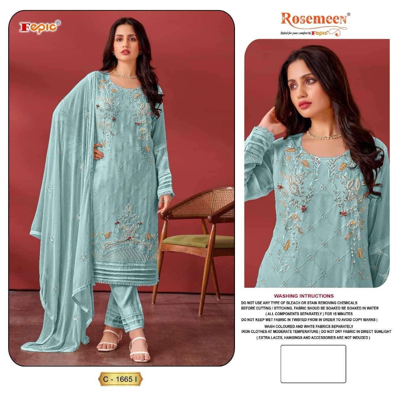 Fepic Rosemeen C-1665 I Georgette Suit