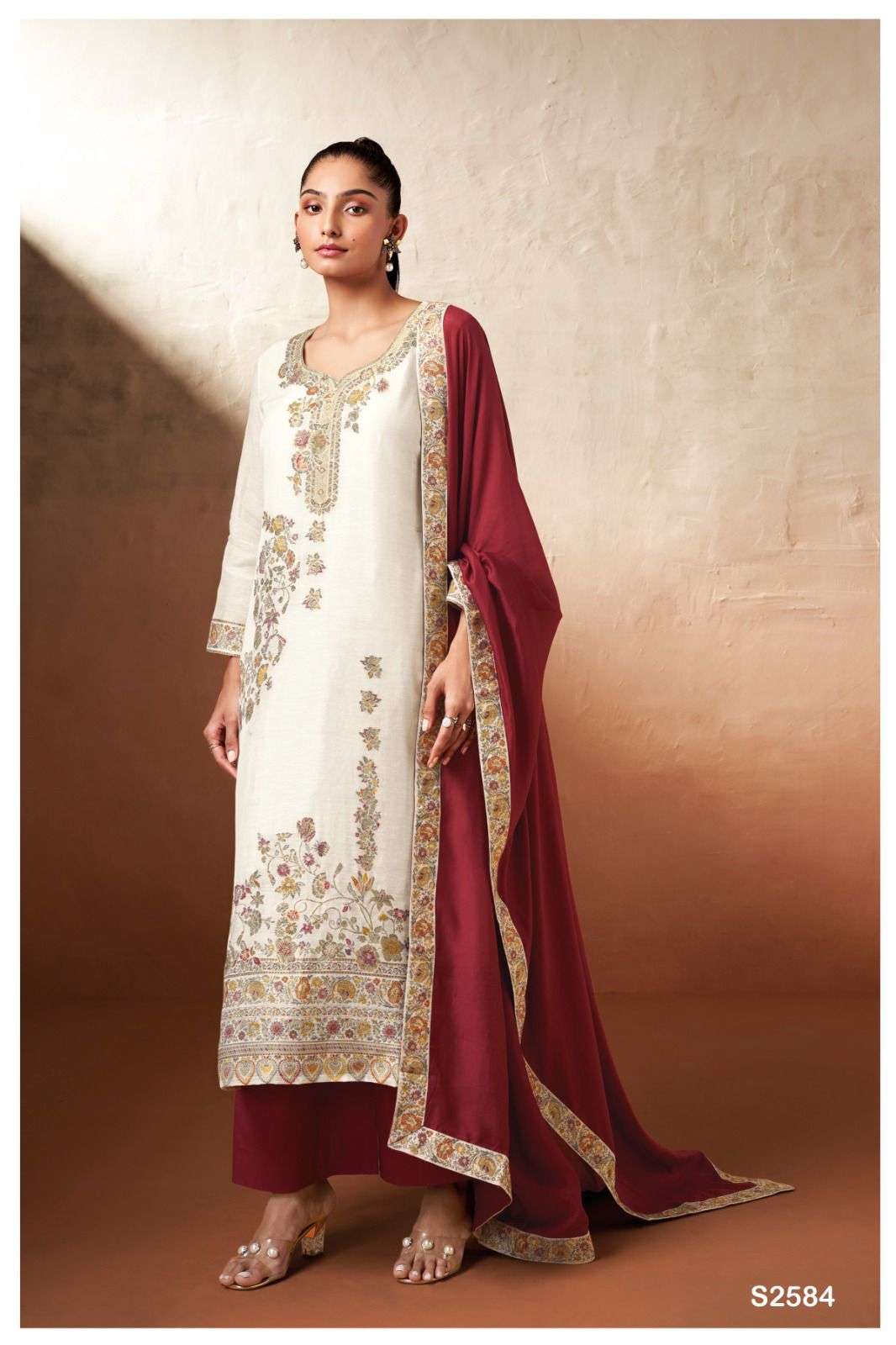 Ganga Eha 2584 Fancy Viscose Jacquard Dress Premium Collection