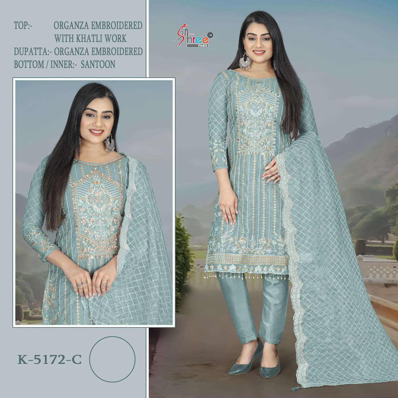 Shree Fabs K 5172 C Latest Designer Pakistani Organza Salwar Kameez Collection