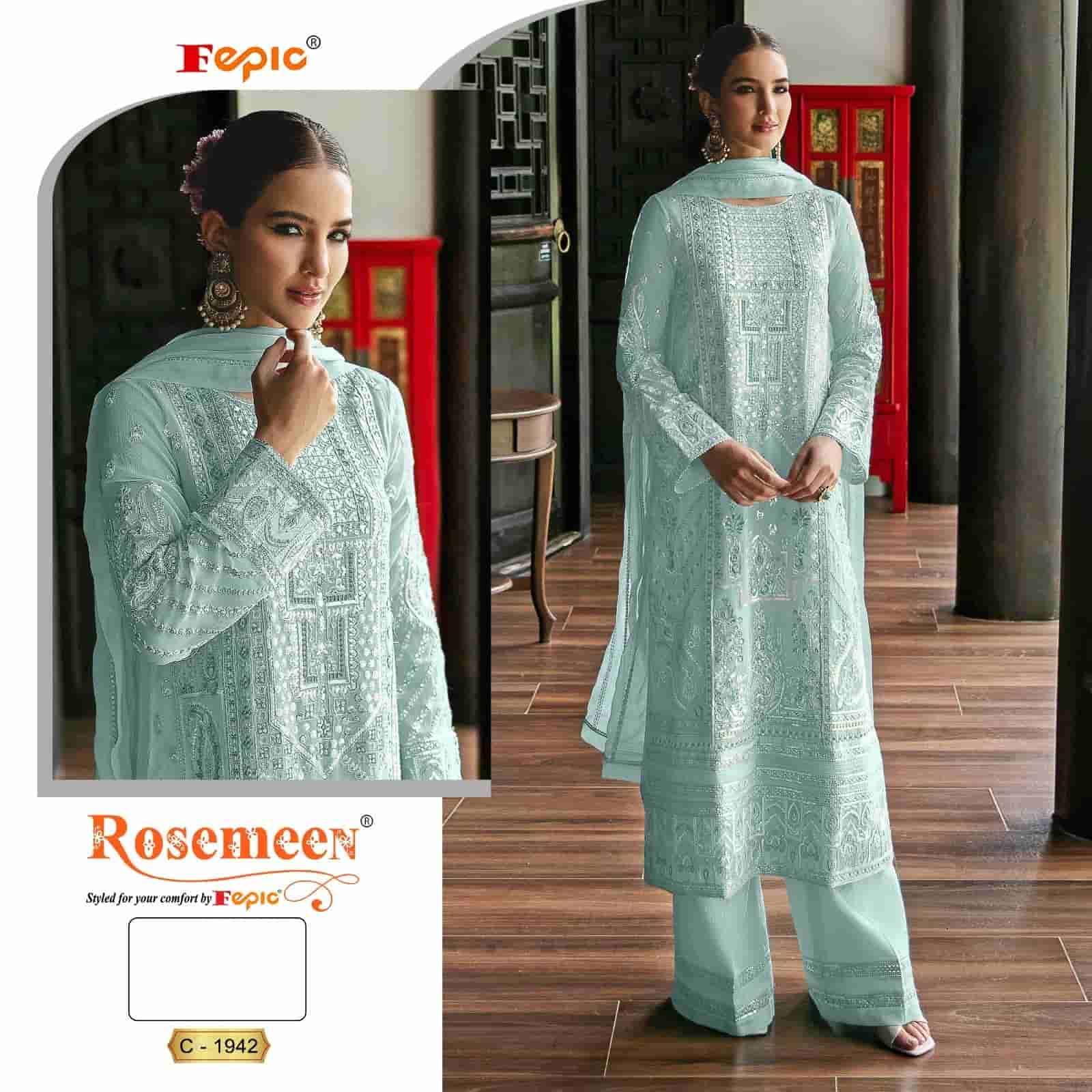 Fepic C 1942 Colors Pakistani Style Designer Georgette Suit Wholesalers