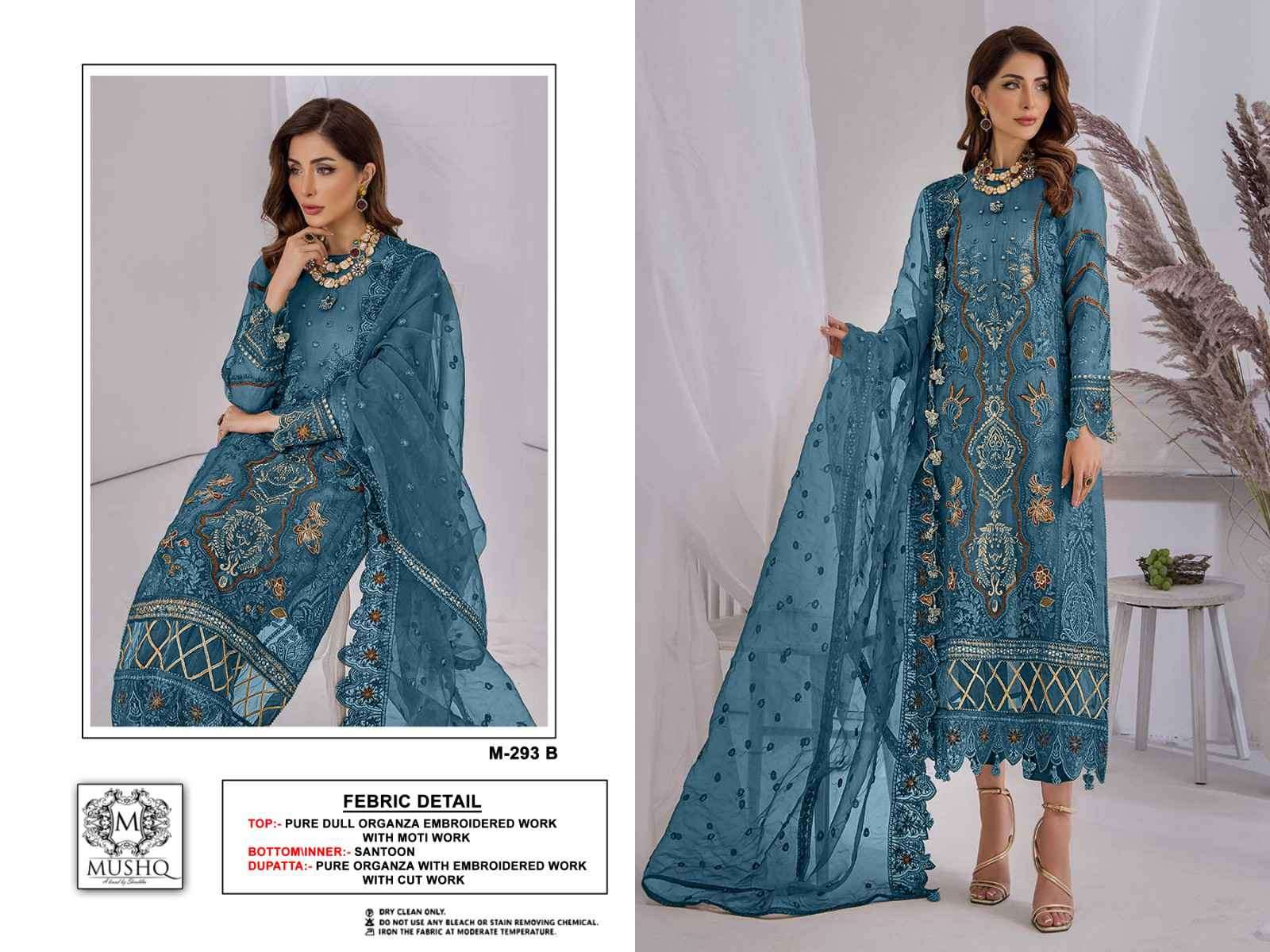 Mushq M-293 B Embroidered Organza Salwar Suit