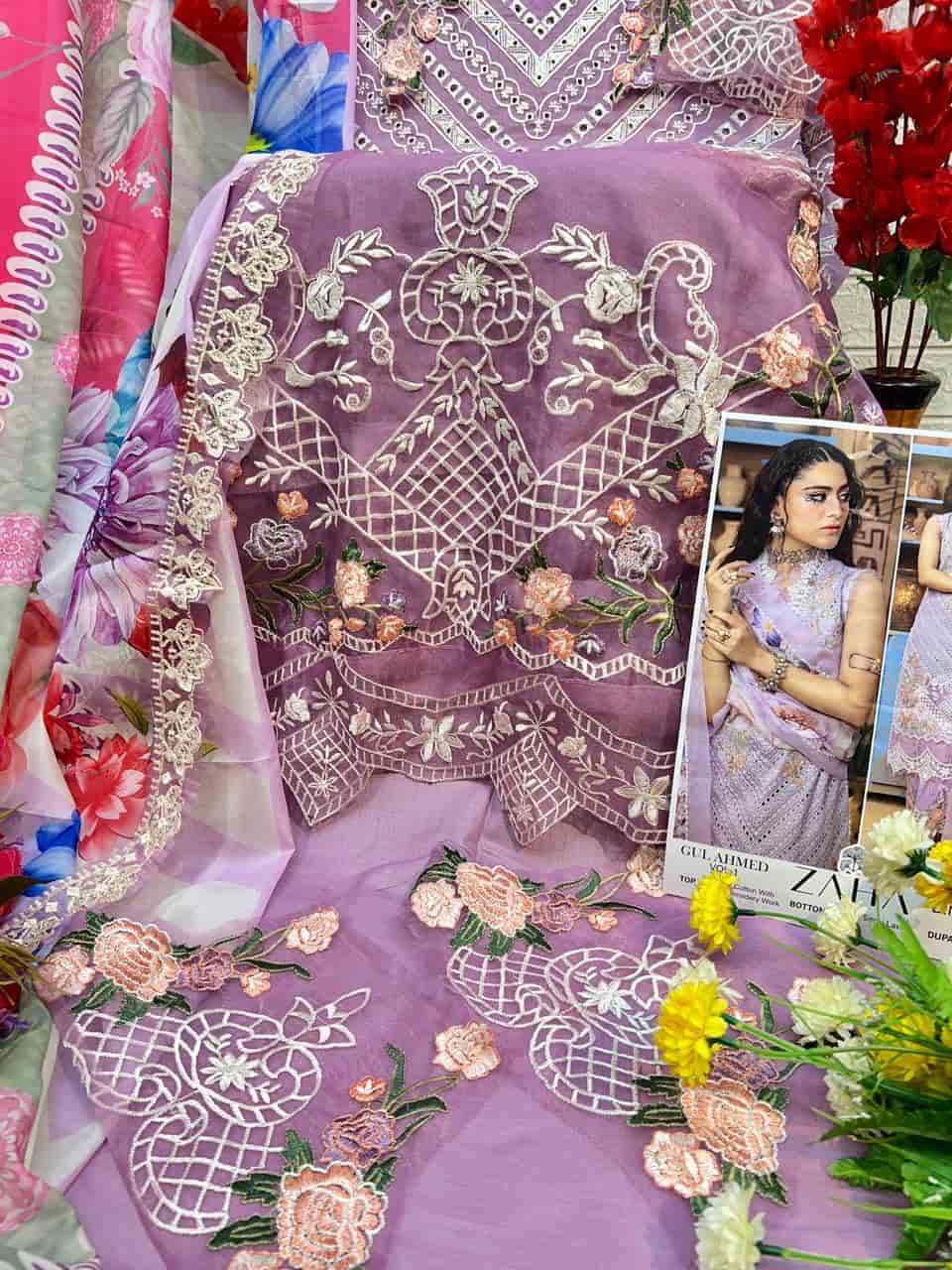 Zaha 10310 Embroidered Cotton Unstitched Suit