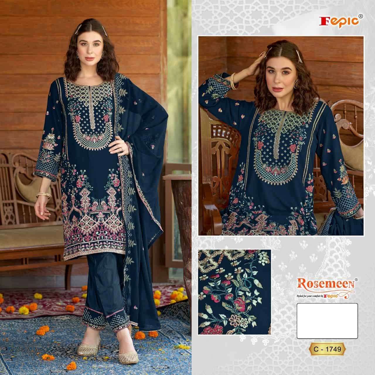 Fepic Rosemeen Embroidered Pakistani Suit
