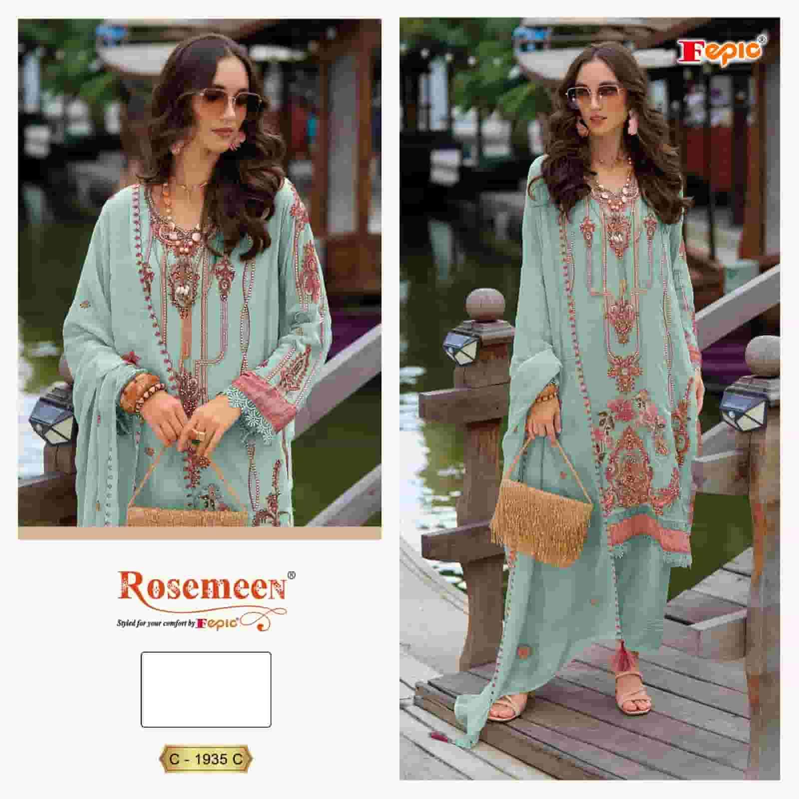 Fepic C 1935 C Festive Wear Style Designer Pakistani Organza Suit Collection