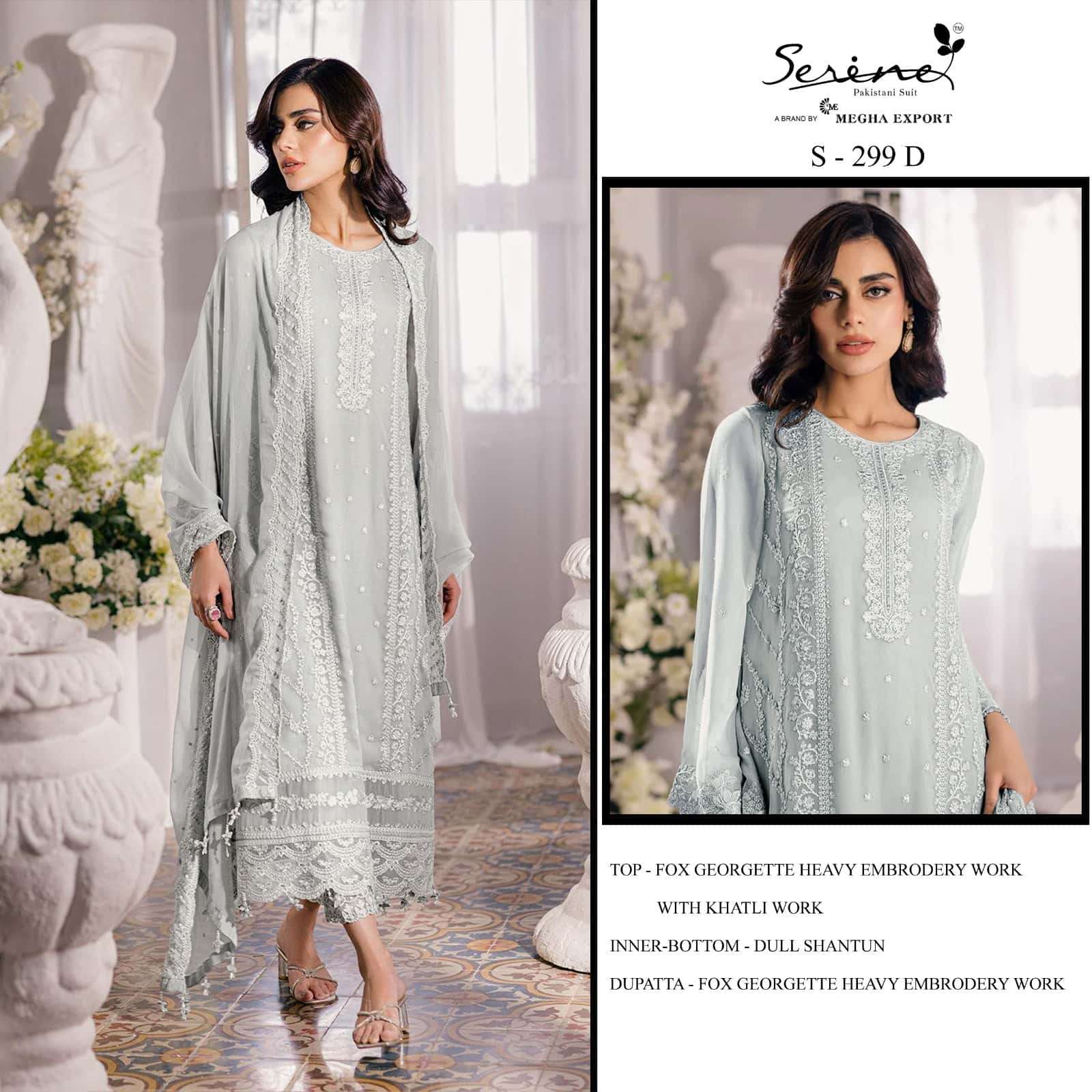 Serine S 299 D Pakistani Designer Salwar Suit Wholesalers