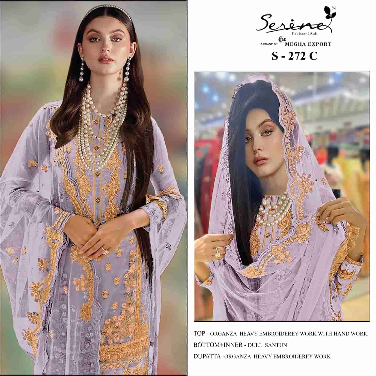Serine Organza Embroidered Party Wear Suit