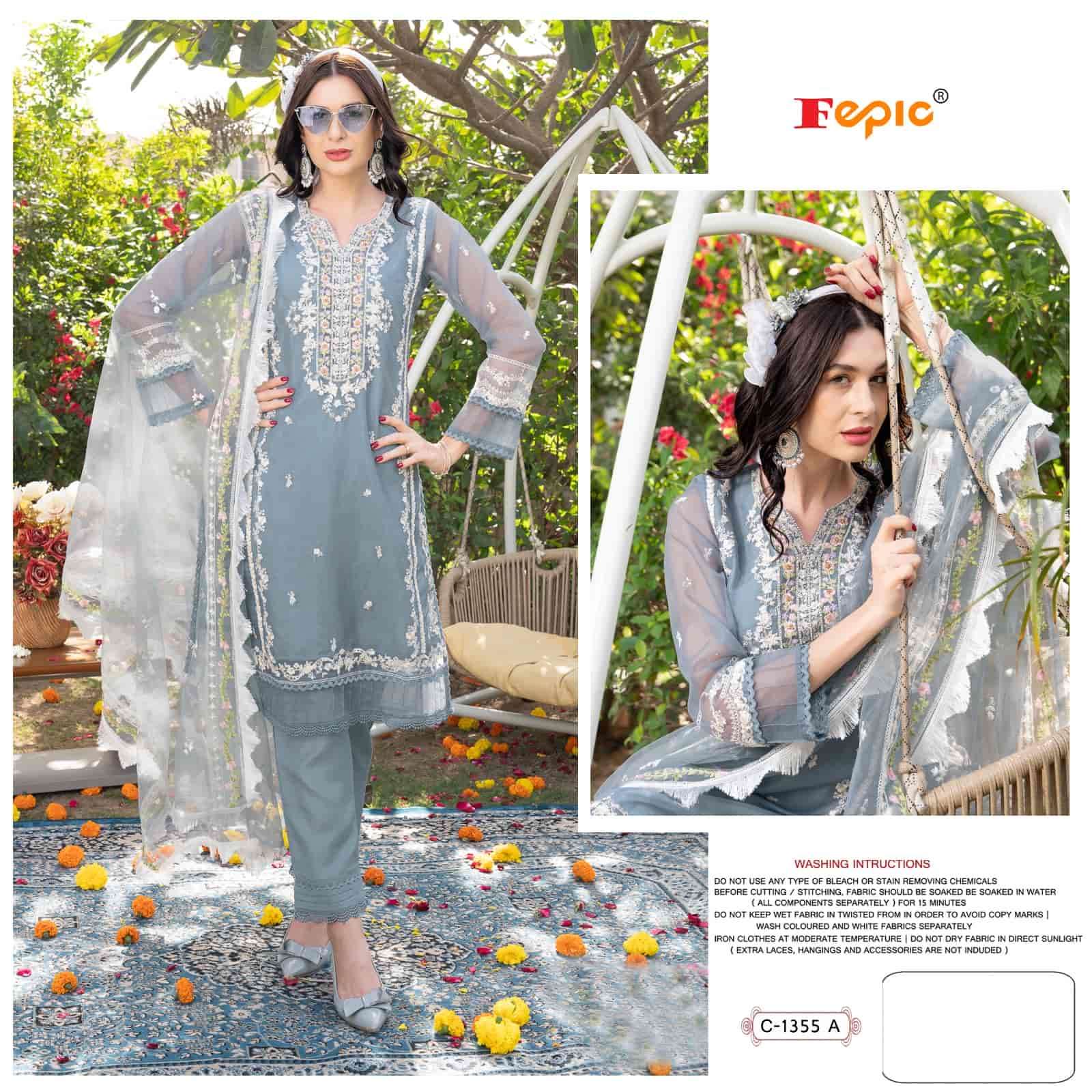 Fepic C 1355 Colors Exclusive Designer Style Pakistani Suit Wholasaler