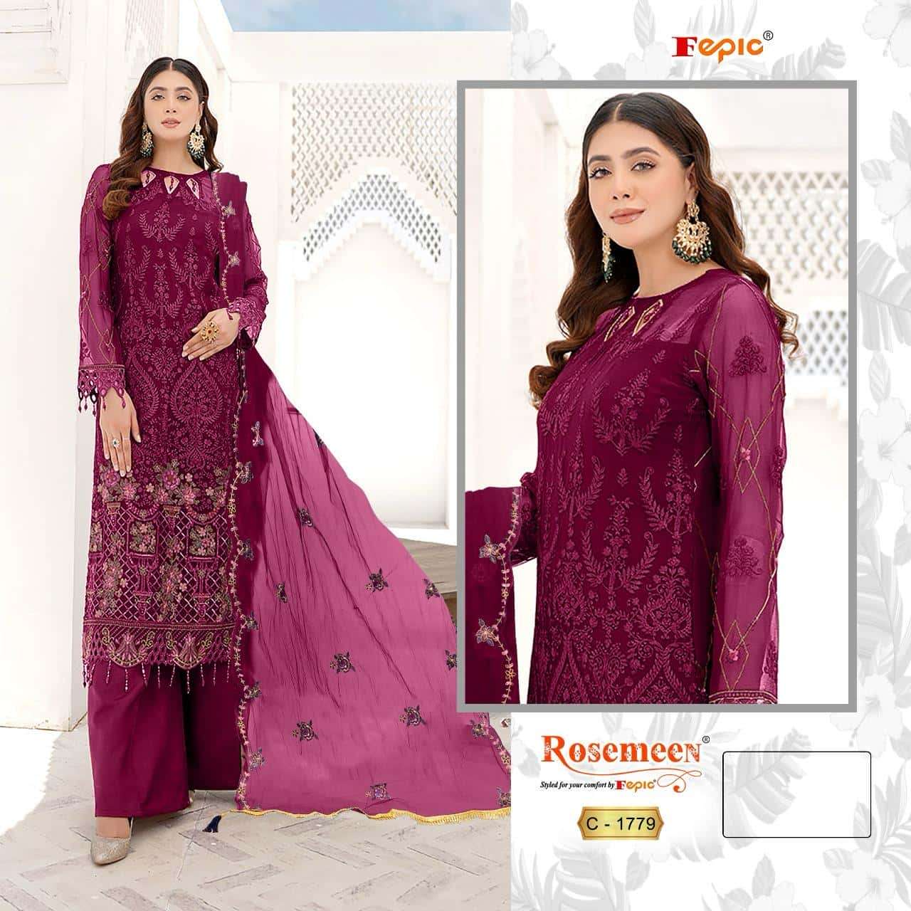 Fepic C 1779 Pakistani Festive Wear Style Designer Embroidered Suit Exporter