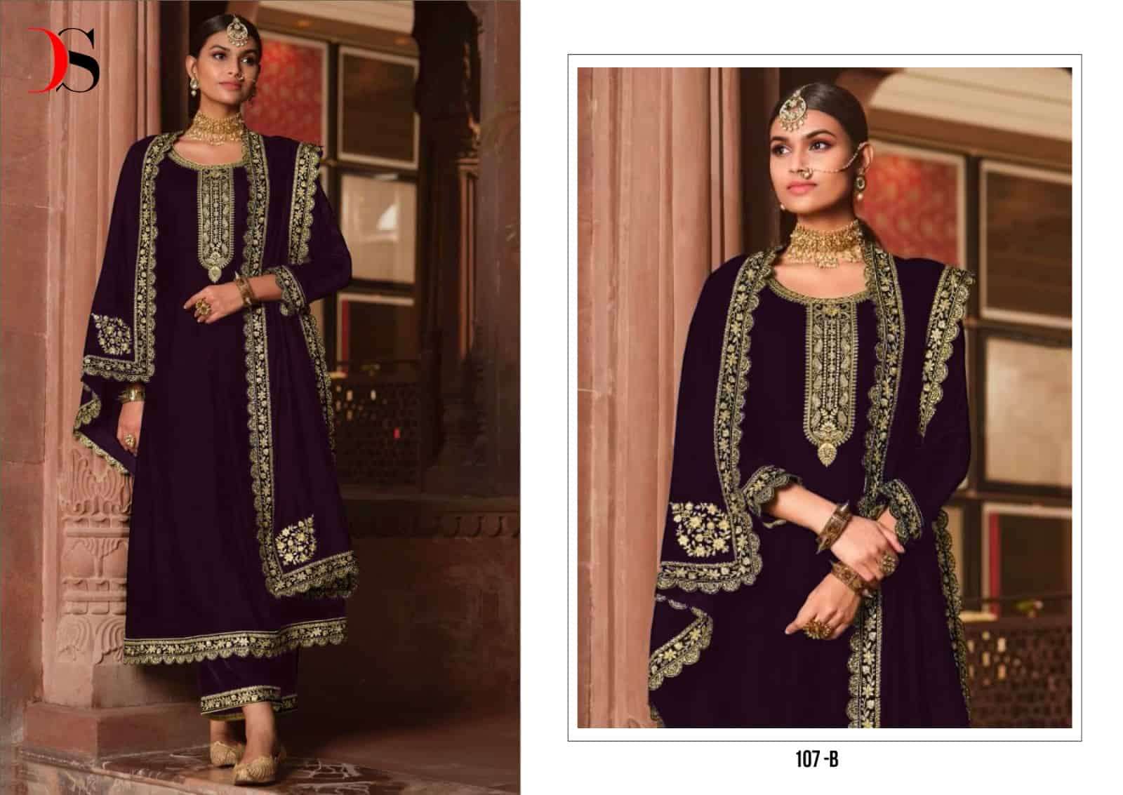 Deepsy 107 Colors Pakistani Style Winter Wear Style Salwar Suit Wholesalers