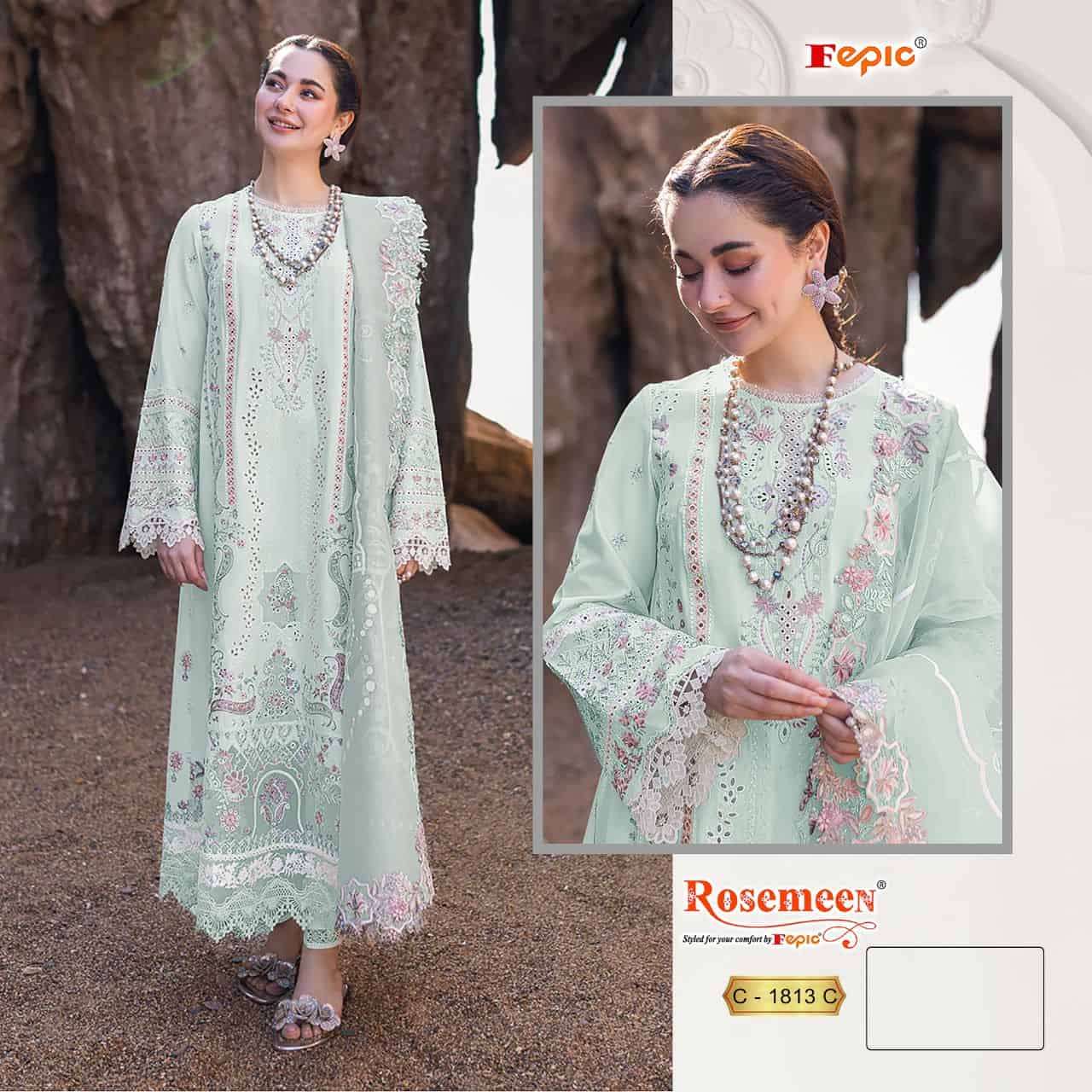 Fepic Fancy Cotton Embroidered Dress Ensemble