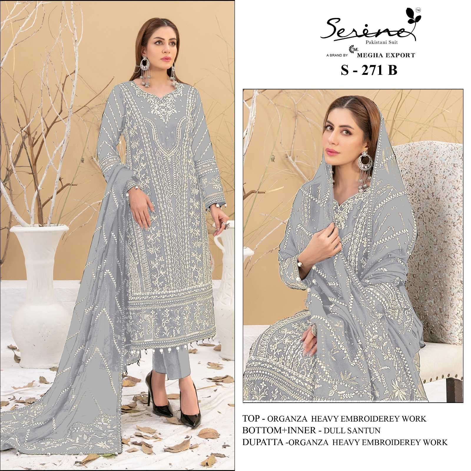 Serine S 271 Colors Wedding Wear Pakistani Designer Suit New Arrivals