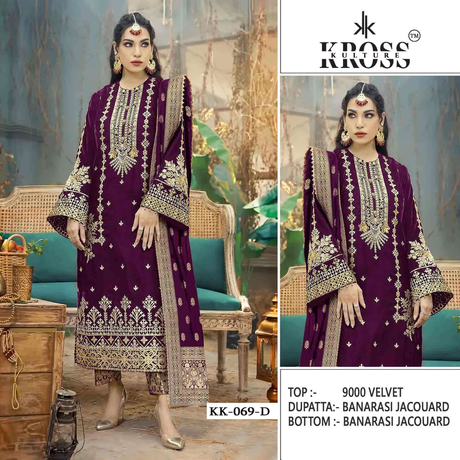 Kross Kulture KK 069 Colors Wedding Wear Style Latest Heavy Designs Velvet Collection