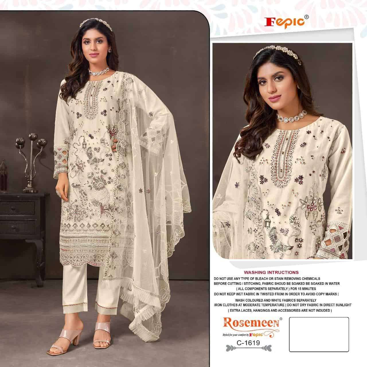 Fepic C 1619 Colors Pakistani Stylish Designer Salwar Suit Online